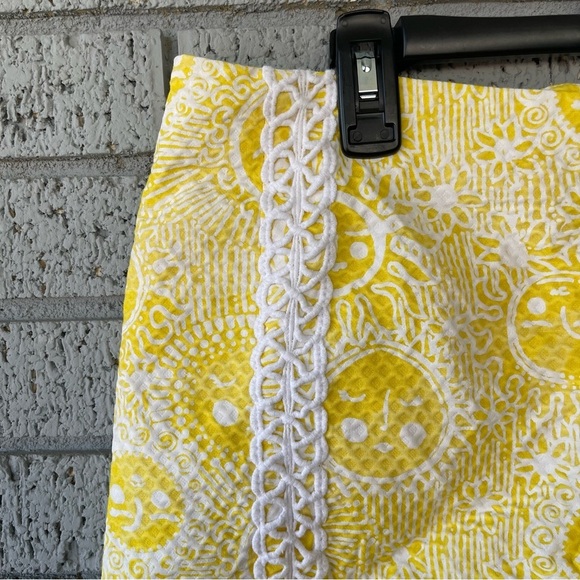 Lilly Pulitzer Liza Shorts Kissed By The Sun Yellow White Size 6 - Picture 4 of 8